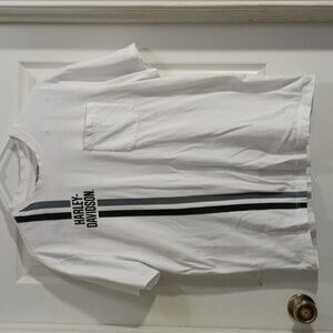 Harley-Davidson White Short Sleeve Pocket Tee Men’s Large